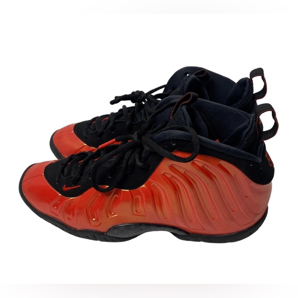 NIKE Air FOAMPOSITE ONE GS ‘Habanero Red’ YOUTH Sneakers Size 7 (644791-603) - Picture 3 of 9